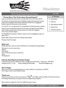 April 2009 Newsletter