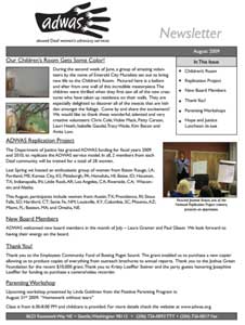 August 2009 Newsletter