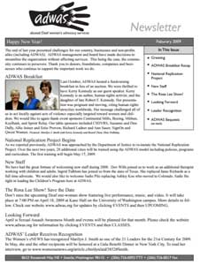 February 2009 Newsletter
