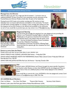 February 2012 Newsletter