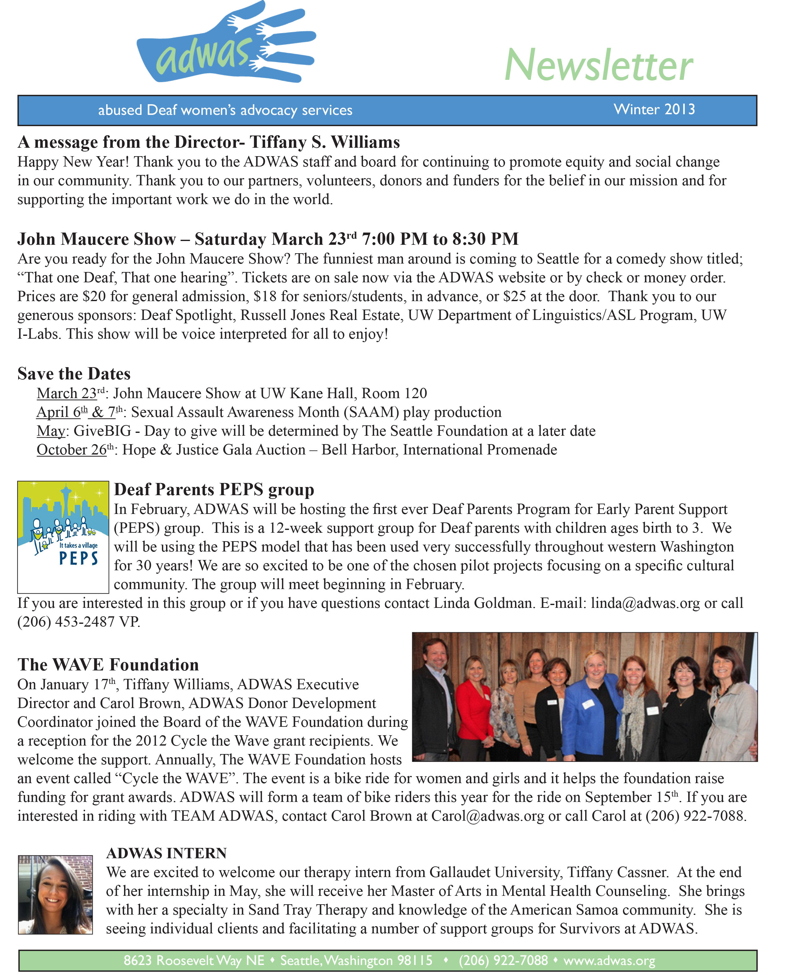 Winter 2013 Newsletter