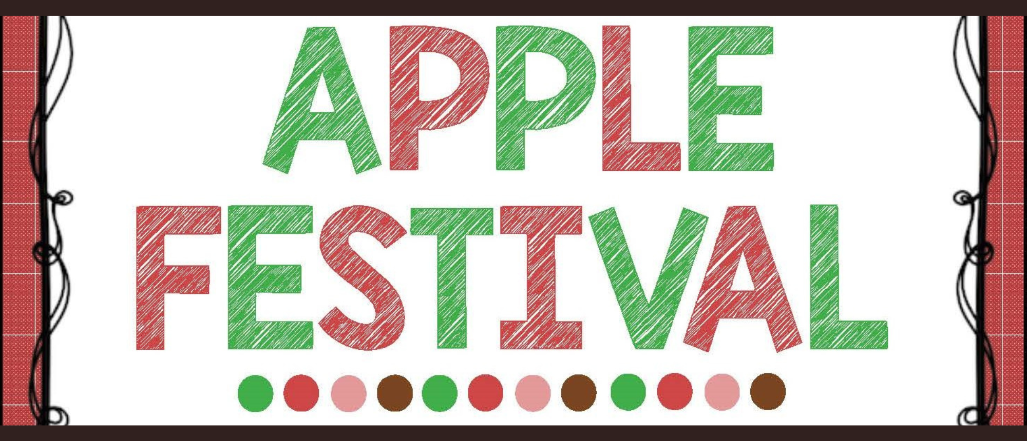 A decorative heading that says "Apple Festival" Click to learn more!